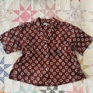 Madewell Brown Floral Women's Top
